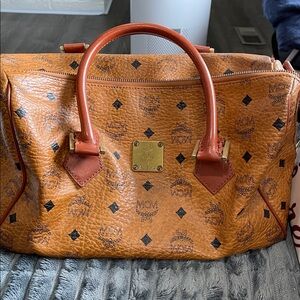 Vintage MCM Congac Visetos Duffel Bag